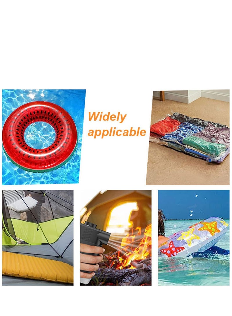 SYOSI Air Pump Portable for Inflatables 4000mAh Mini Air Mattress Pump LED Light USB Rechargeable Travel Electric Air Pump for Camping Pads Pool Floats Swimming Rings Vacuum Bags Travel  - Image 2