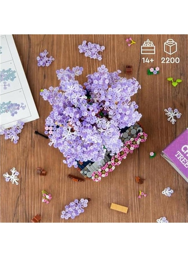 Cherry Blossom Bonsai Tree Micro Building Set, Japanese Sakura Tree House Model Sets, Flowers House Mini Bricks Building Kit, Creative Toys for Kids Adults 14+ (2200PCS) - Image 4