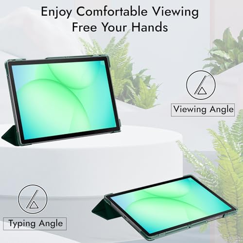 Robustrion Cover for Samsung Galaxy Tab A11 Plus Cover Case 11 inch, Flip Cover Case for Samsung Galaxy Tab A11 Plus Cover/Tab A11+ Tablet Cover with Translucent Back - Dark Green - Image 4