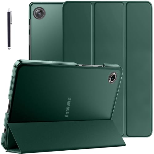 Robustrion Cover for Samsung Galaxy Tab A11 Plus Cover Case 11 inch, Flip Cover Case for Samsung Galaxy Tab A11 Plus Cover/Tab A11+ Tablet Cover with Translucent Back - Dark Green - Image 1