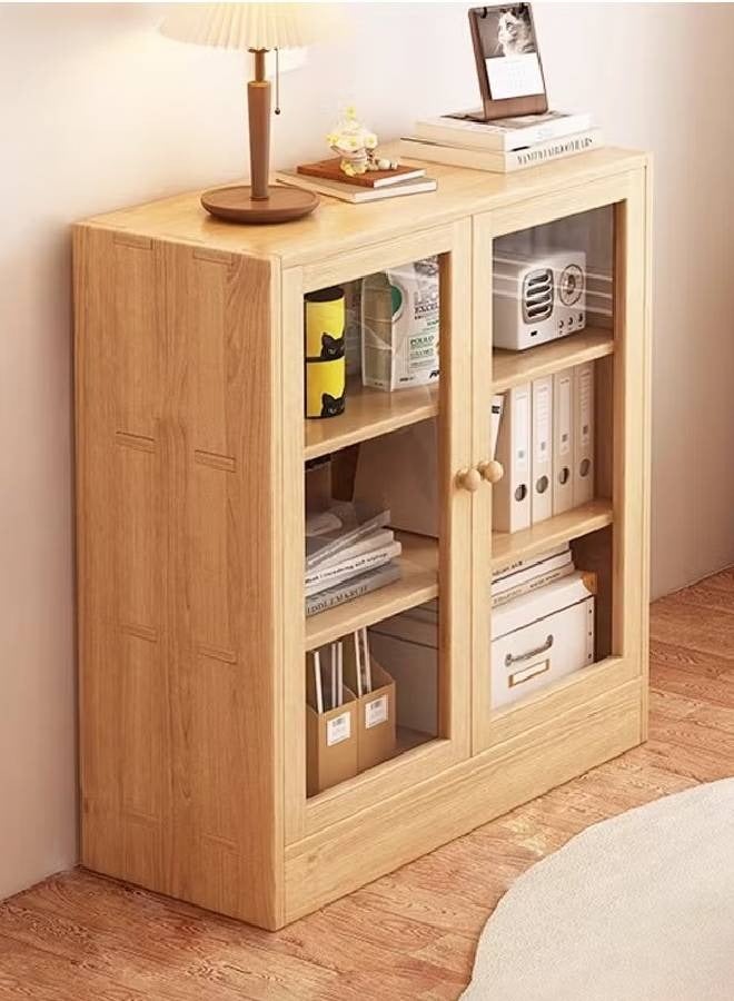 NKX Multi-Layer Storage Bookshelf Rack Stylish Living Room Home Storage with and Transparent Door  - Image 2