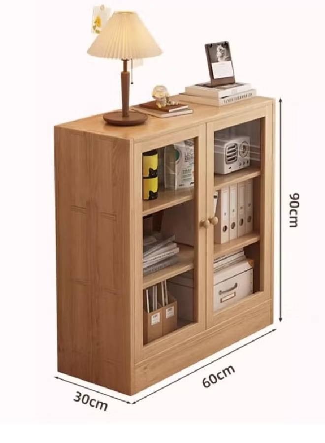 NKX Multi-Layer Storage Bookshelf Rack Stylish Living Room Home Storage with and Transparent Door  - Image 3