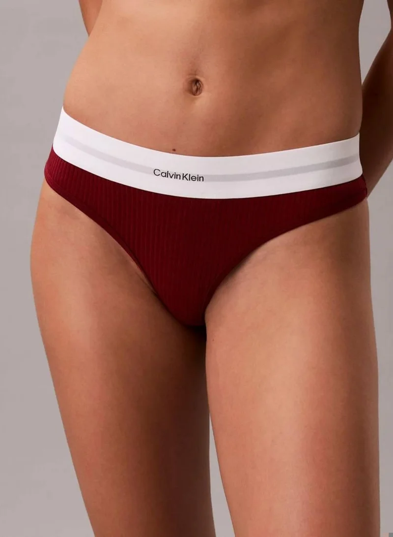 Calvin Klein Fall Berry Thong - Cotton Modal Rib for Women | Best Price UAE