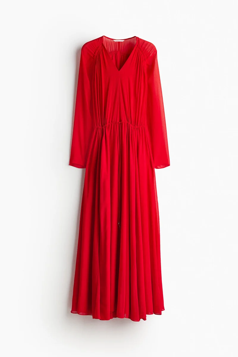 H&M Long chiffon dress