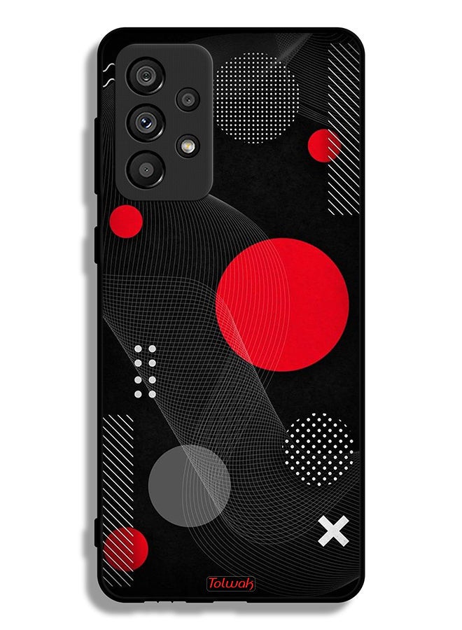 Tolwak Samsung Galaxy A73 5G Protective Case Cover Round And Cross Shape Pattern - Image 1