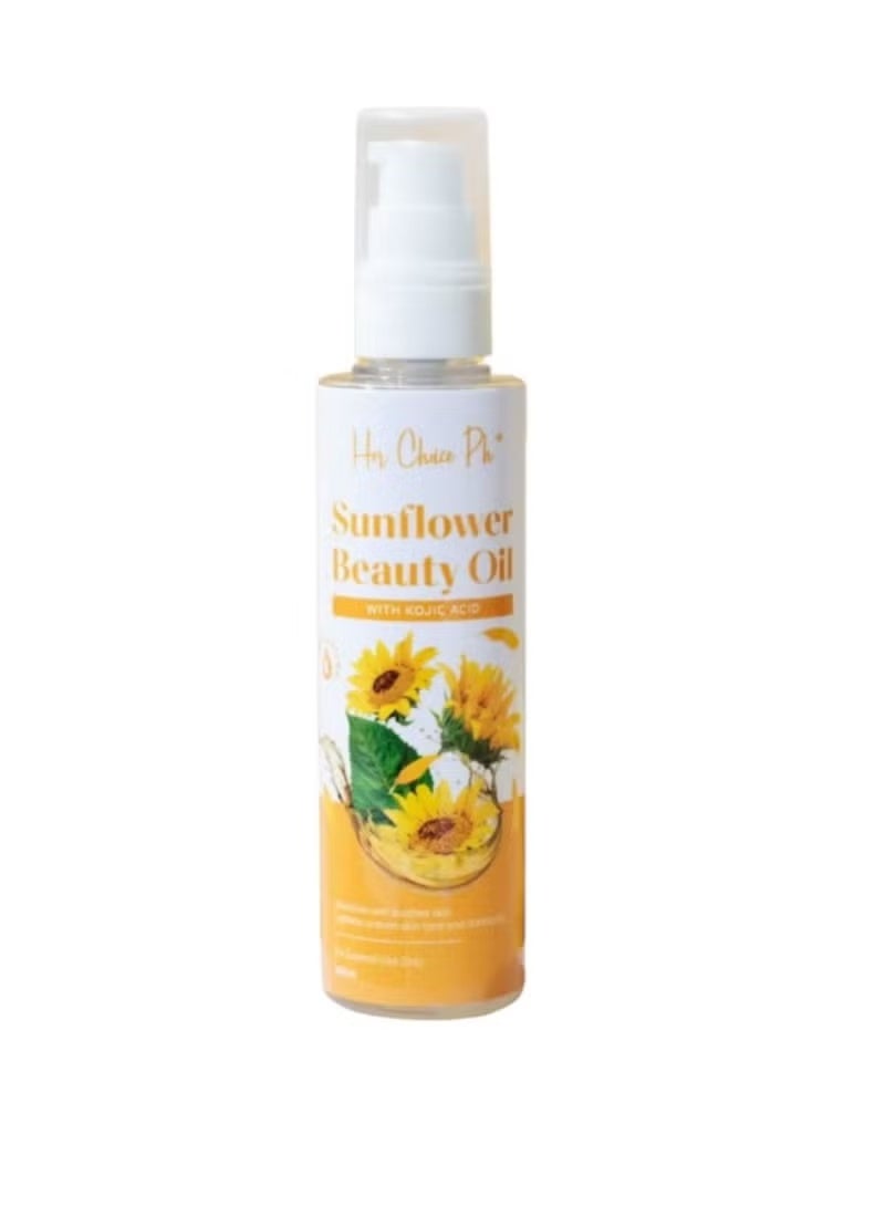 Sunflower beauty oil with kojic acid