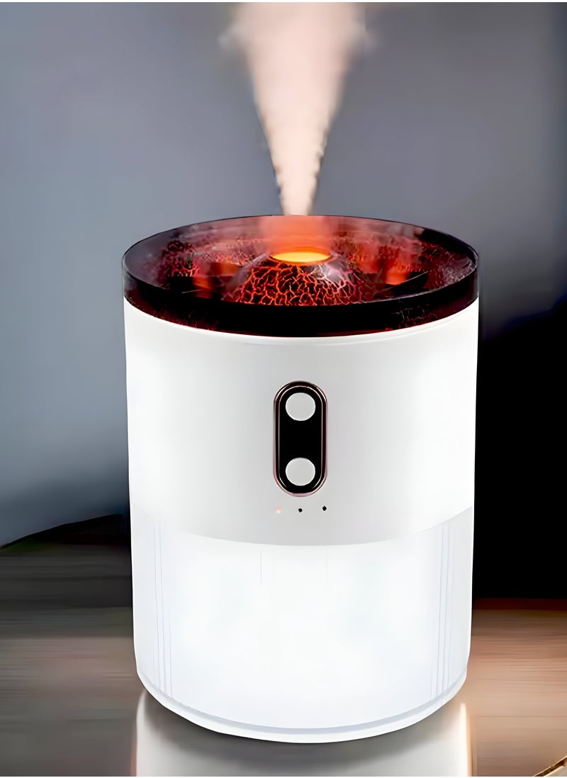 Generic Ultrasonic Aroma Diffuser Cool Mist Humidifier with Volcano Flame Effect - USB Powered, Auto Shut-Off, Night Light Feature - Quiet, Portable Air Humidifier for Home, Office, Aromatherapy  - Image 1