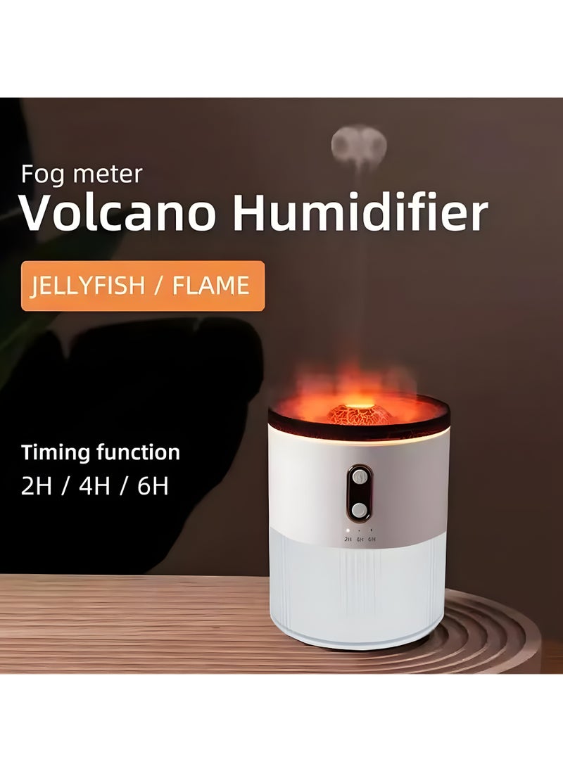 Generic Ultrasonic Aroma Diffuser Cool Mist Humidifier with Volcano Flame Effect - USB Powered, Auto Shut-Off, Night Light Feature - Quiet, Portable Air Humidifier for Home, Office, Aromatherapy  - Image 3