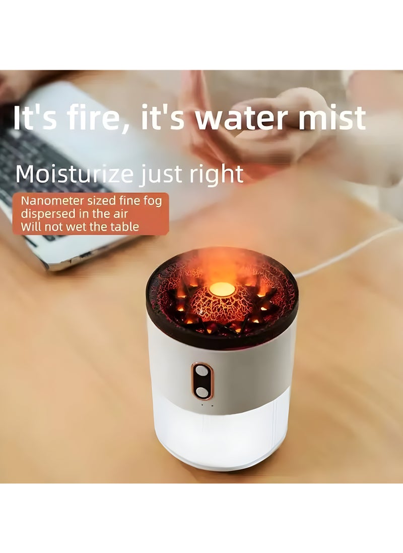 Generic Ultrasonic Aroma Diffuser Cool Mist Humidifier with Volcano Flame Effect - USB Powered, Auto Shut-Off, Night Light Feature - Quiet, Portable Air Humidifier for Home, Office, Aromatherapy  - Image 5