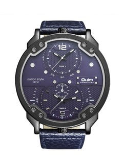 OULM Men's Multi Time Zone Large Dial Quartz Watch