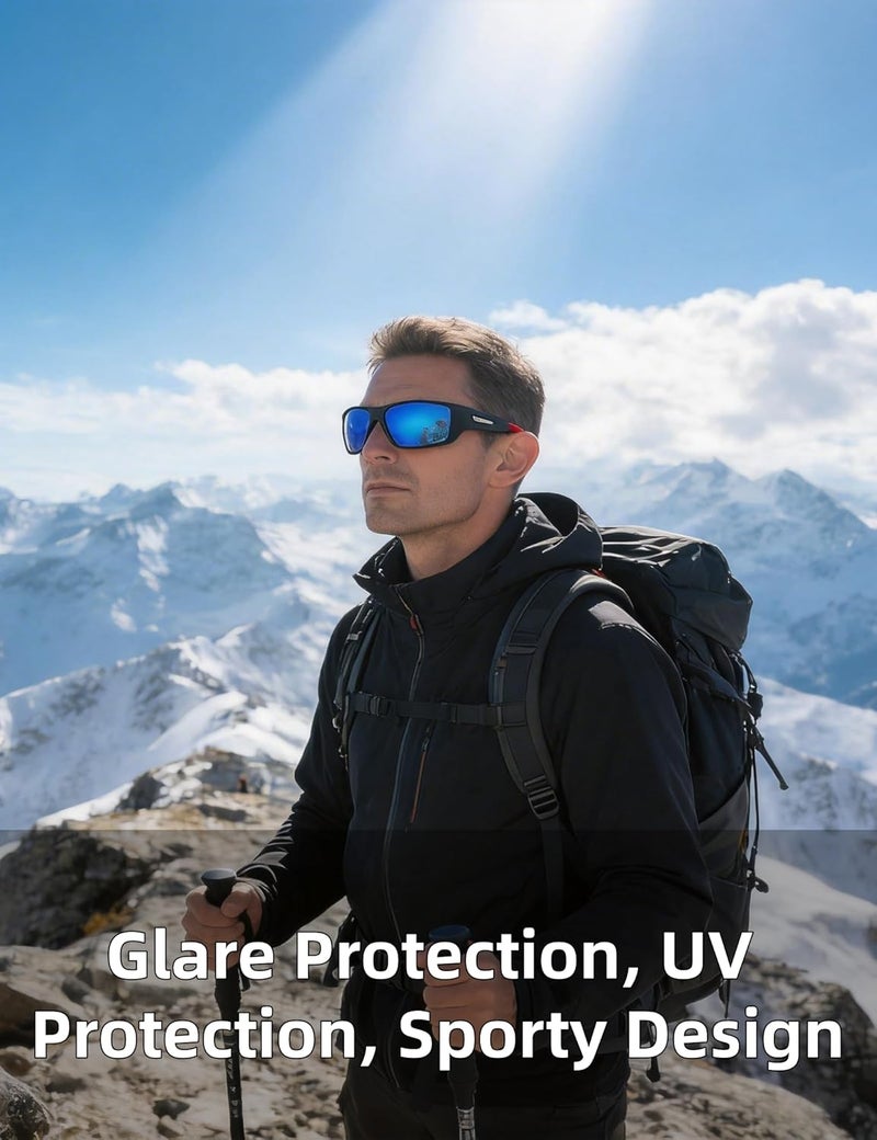 PUKCLAR Polarized Sports Sunglasses for Men and Women - Lightweight TR90 Frame, UV400 Protection, Ideal for Driving, Running, Cycling & Golf - Image 4