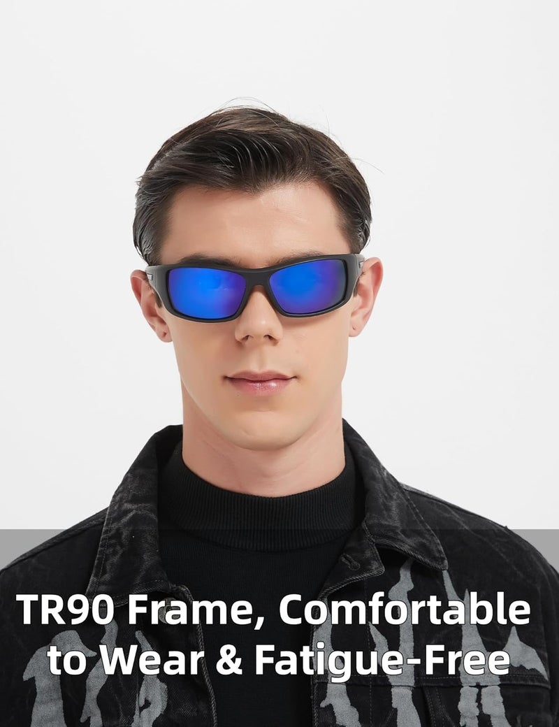 PUKCLAR Polarized Sports Sunglasses for Men and Women - Lightweight TR90 Frame, UV400 Protection, Ideal for Driving, Running, Cycling & Golf - Image 2