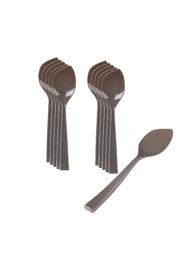 Restaurantware ملاعق حلوى 4.5 × 1 بوصة، 500 ملعقة تذوق قابلة للتصرف - مقابض قوية، بلاستيك رمادي أنيق لملاعق الآيس كريم، ثقيلة، للجيلاتو، السندات، البودينغ، وأكثر - Image 2