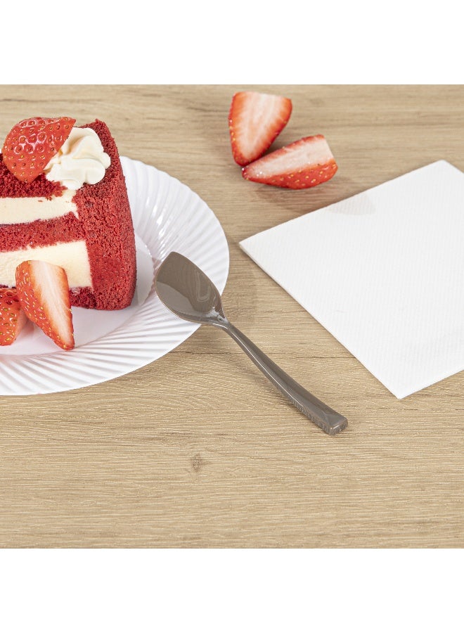 Restaurantware ملاعق حلوى 4.5 × 1 بوصة، 500 ملعقة تذوق قابلة للتصرف - مقابض قوية، بلاستيك رمادي أنيق لملاعق الآيس كريم، ثقيلة، للجيلاتو، السندات، البودينغ، وأكثر - Image 3