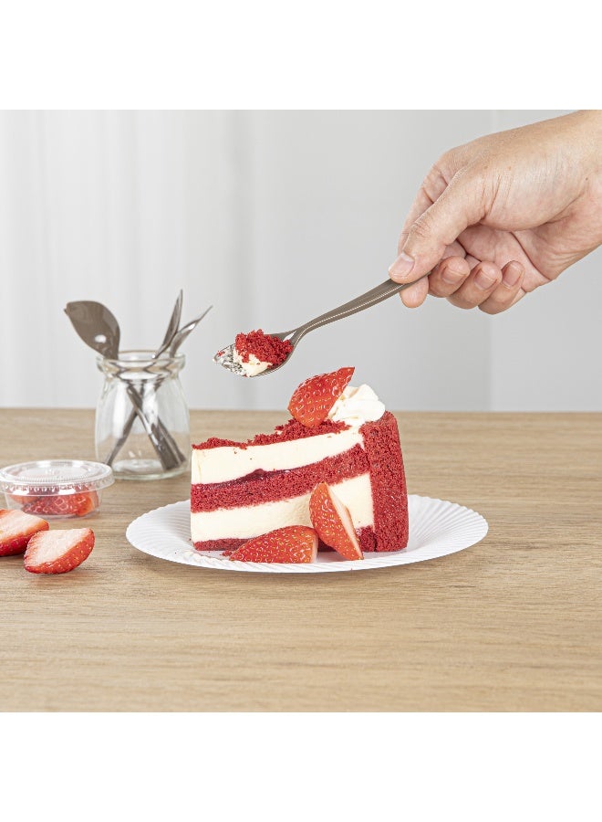 Restaurantware ملاعق حلوى 4.5 × 1 بوصة، 500 ملعقة تذوق قابلة للتصرف - مقابض قوية، بلاستيك رمادي أنيق لملاعق الآيس كريم، ثقيلة، للجيلاتو، السندات، البودينغ، وأكثر - Image 5