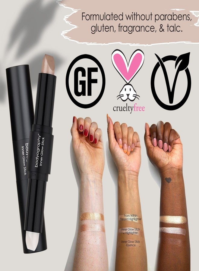 Bodyography Inner Glow Stick by Bodyography for Women - 2 Pc 0.11oz Essence, 0.12oz Highlighter - Image 4