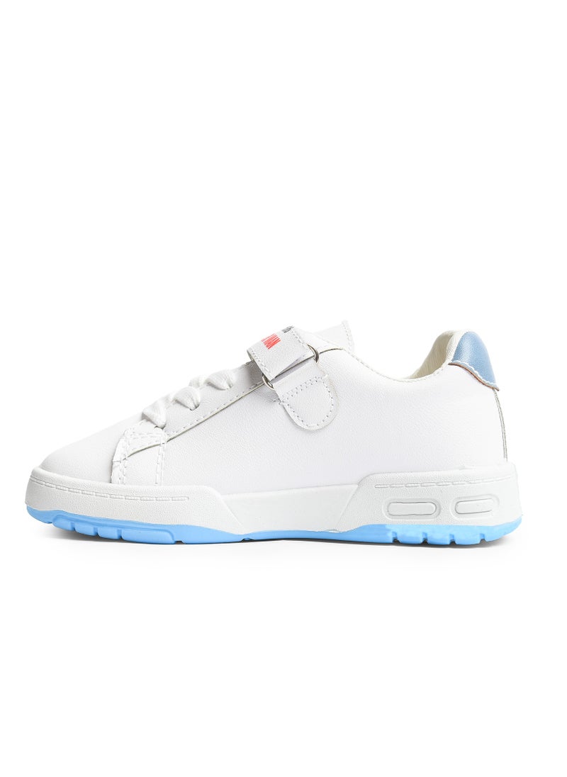 Desert - Trendy Unisex Kids Leather Velcro Sneakers –  Emborioed Design - Image 1