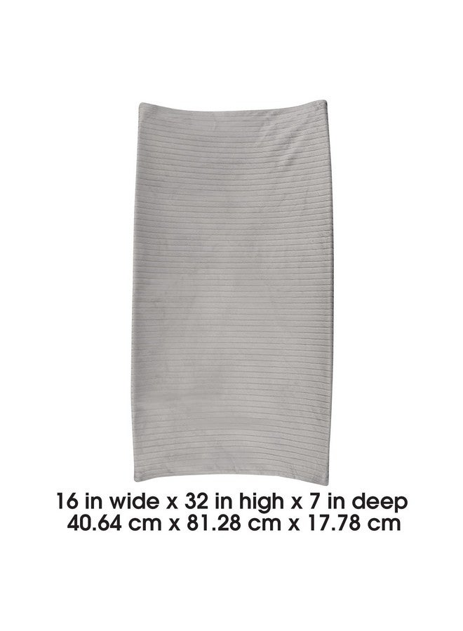 Boppy Changing Pad Cover, Gray Ribbed Minky - Image 4