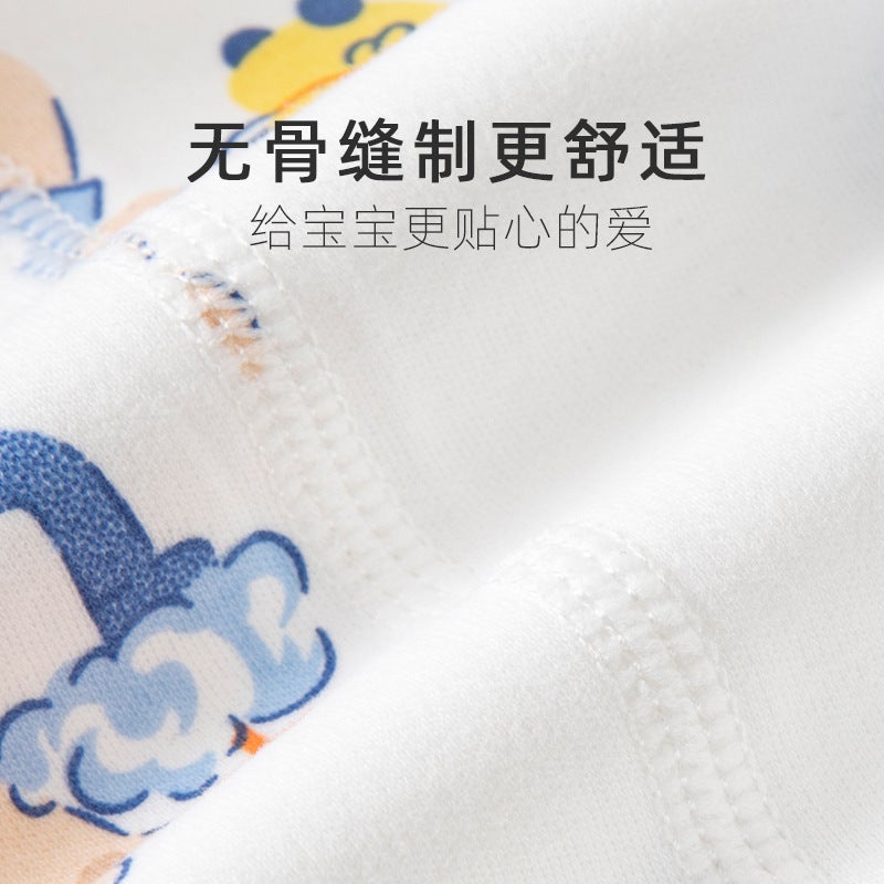 Children''s T-shirt long-sleeved clothes newborn single-piece top girls cotton clothes boys baby spring and autumn base shirt - Image 3