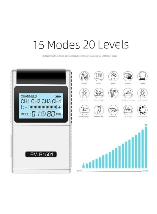 XiuWoo TENS Low Frequency Pulser Physiotherapy Device - Muscle Stimulator + Back Pain Relief and Management (Includes Electrode Pads) - Image 2