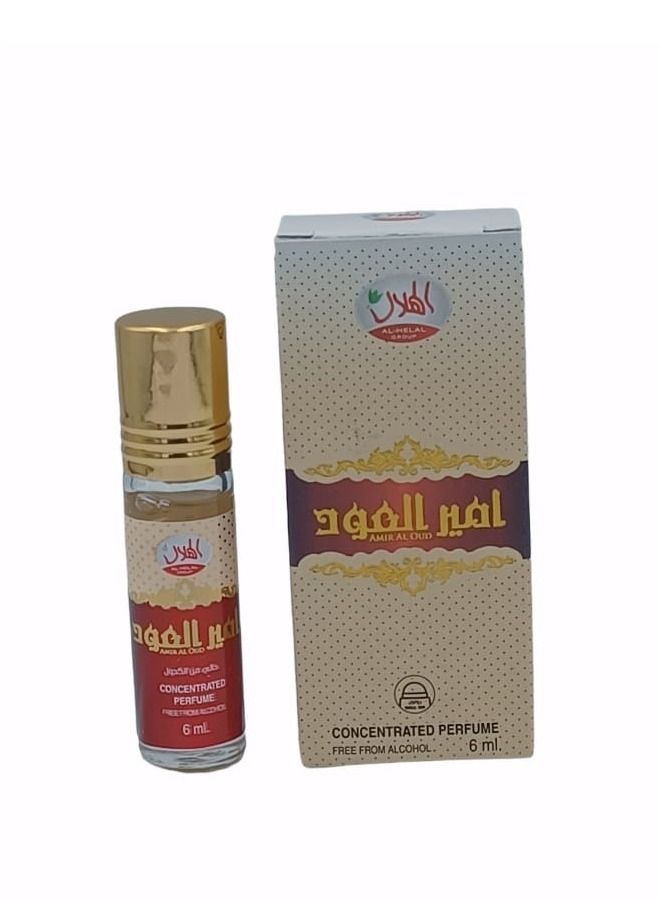 الهلال عطر زيتي امير العود 6 مل 12 قطعة - Image 2