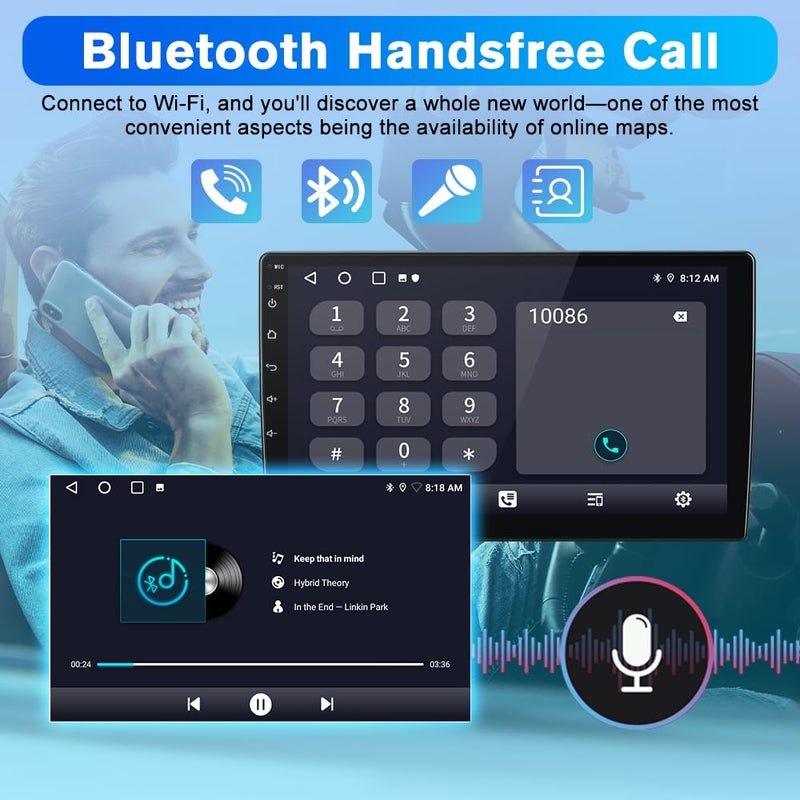 AWESAFE Android Car Stereo for Dodge RAM 1500 2500 3500 2013 2014 2015 2016 2017 2018, Ram 1500 Radio Replacement with Wireless CarPlay Android Auto - 2+32GB (Only fit Manual AC) - Image 4