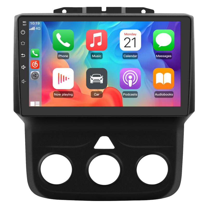 AWESAFE Android Car Stereo for Dodge RAM 1500 2500 3500 2013 2014 2015 2016 2017 2018, Ram 1500 Radio Replacement with Wireless CarPlay Android Auto - 2+32GB (Only fit Manual AC) - Image 1