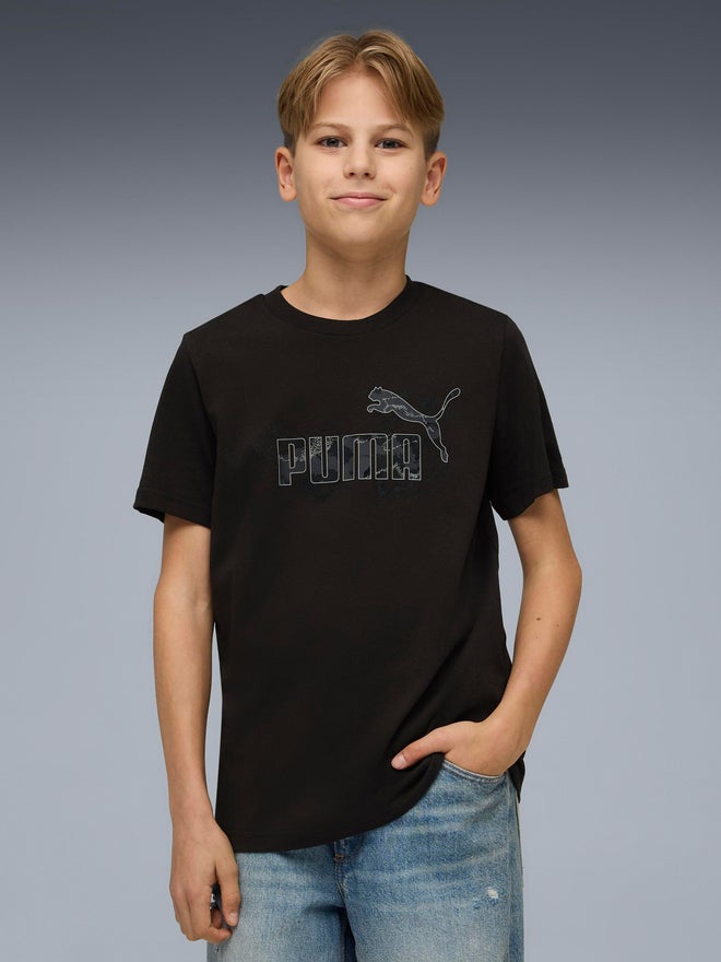 PUMA Black Essential Camo B Pebble T-Shirt - Image 3