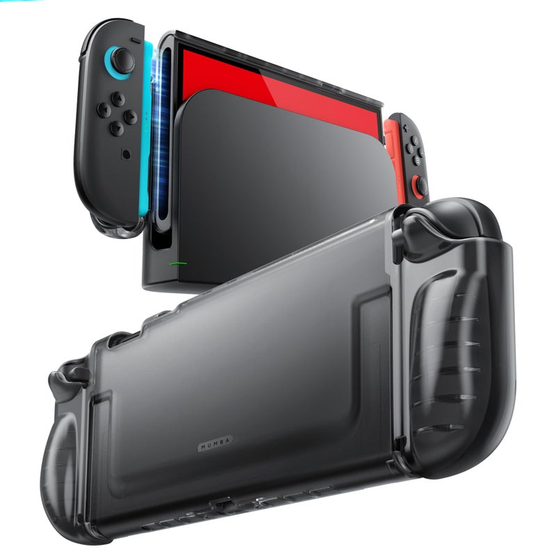 Mumba Dockable Case for Nintendo Switch 2 Clear Case Onepiece Lightweight Protective Shell Cover with QuickRelease JoyCon Design Soft TPU Grip Switch 2 AccessoriesFrost Black - Image 2