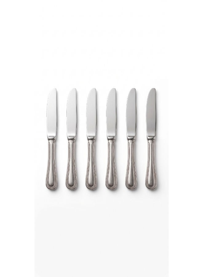 Alex Metal Work 6 Piece Dinner Knife Set - Silver-5000 - Image 3