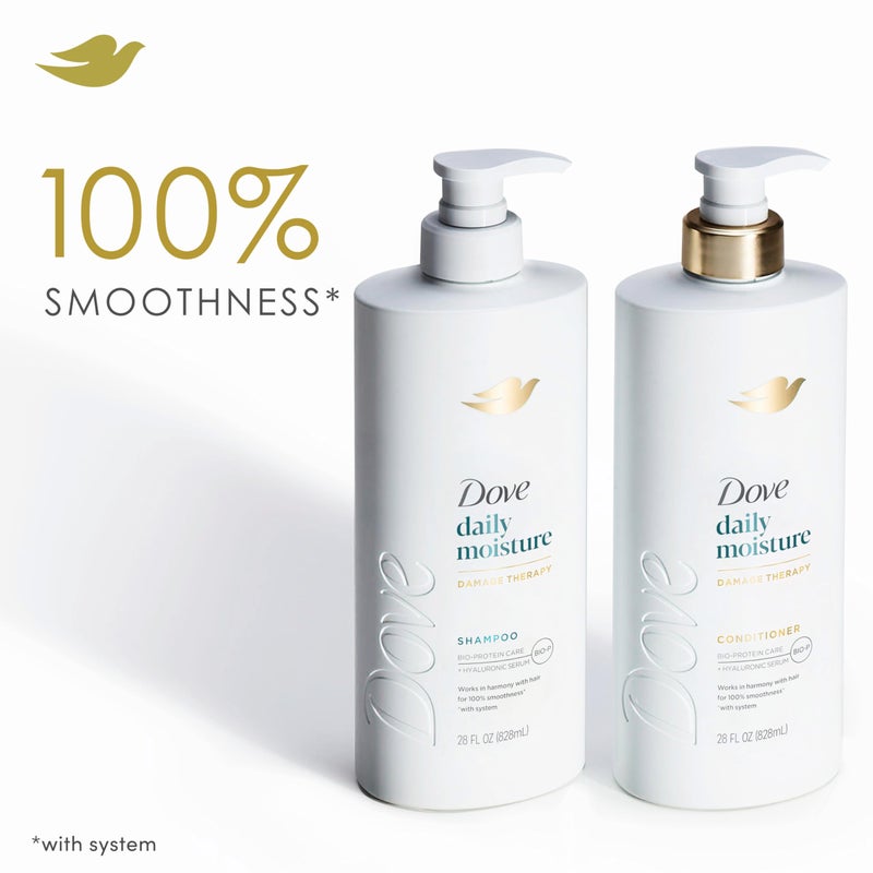 Dove Conditioner Daily Moisture for Dry Hair with Bio-Protein Care Technology and Hyaluronic Serum 28 Fl Oz - Image 2