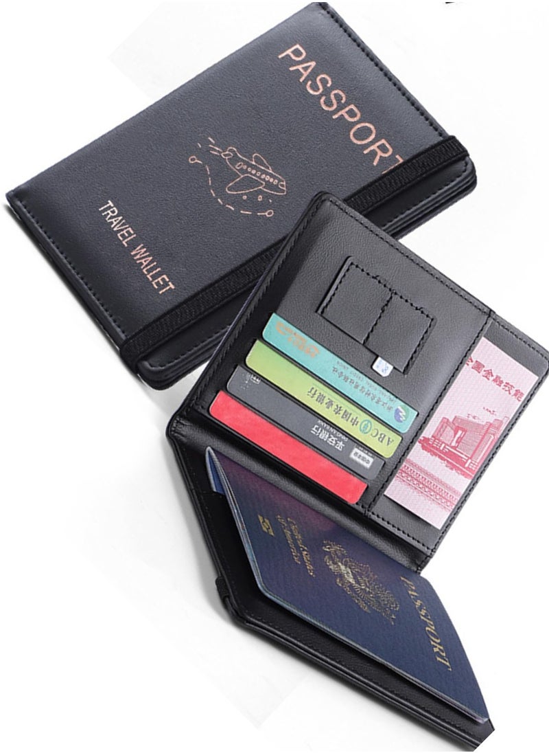Mordely passport holder Stylish Passport Wallet with Multiple Card Slots Blocking Keep Your Documents Organized and Secure  - Image 1