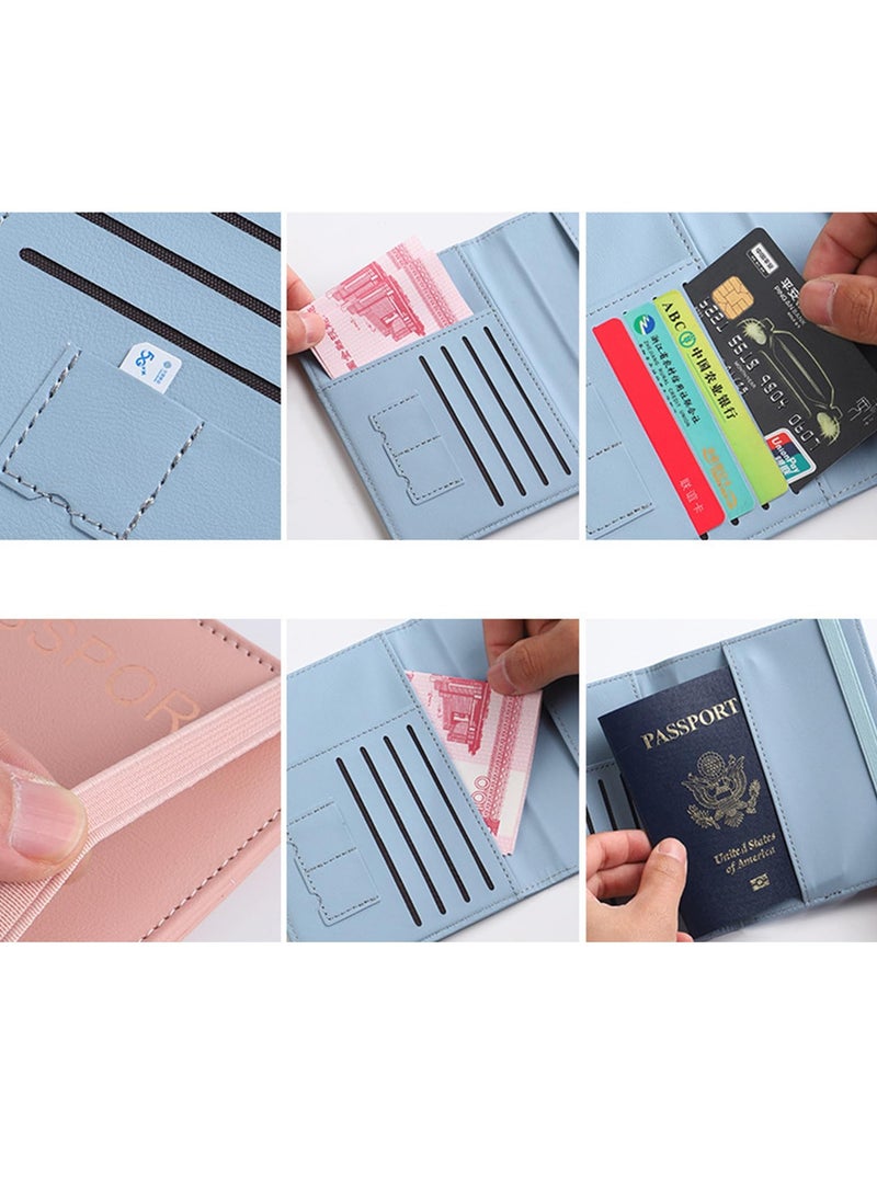Mordely passport holder Stylish Passport Wallet with Multiple Card Slots Blocking Keep Your Documents Organized and Secure  - Image 3