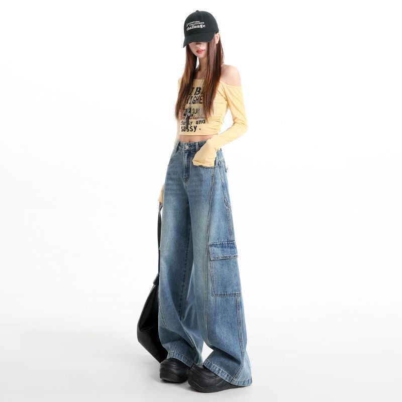 Unisex Classic Denim Jeans Loose Fit Daily Outdoor Wear - Image 4