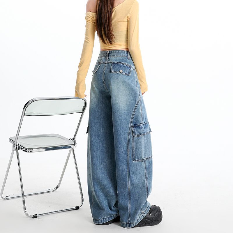 Unisex Classic Denim Jeans Loose Fit Daily Outdoor Wear - Image 5