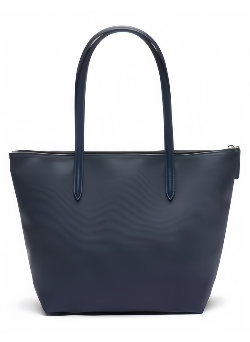 Lacoste Women's L12.12 Concept Fashion Versatile Large Capacity Zipper Handbag Tote Bag Shoulder Bag Medium Dark Blue - Image 5