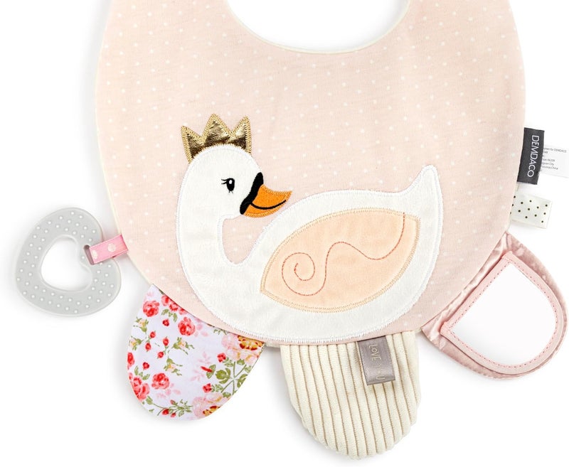 DEMDACO Mommy & Me 11.5 x 10 Inch Textured Fabric, Tactile, Teething Ring, Feeding, Activity Bib - Image 3