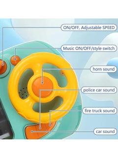 Eotia Steering Wheel Toys Interactive Race Car Toy Toddler Simulated Driving Racing Car Game with Sound and Music Birthday Gift For Kids Aged 3+  - Image 5