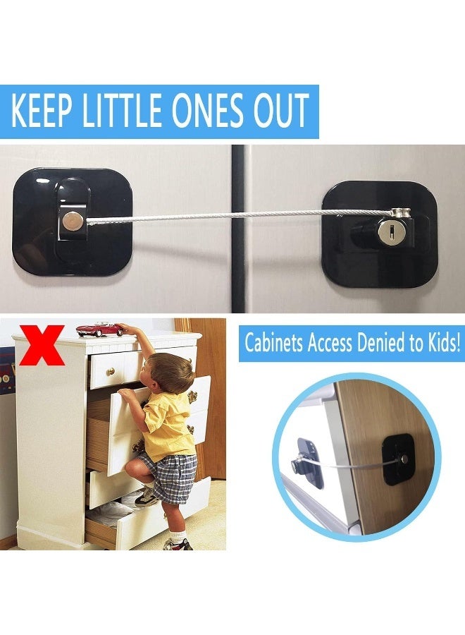 YEYA Upgraded Refrigerator Lock for Adults, Large Base 1-Pack, Fridge Locks for Kids with Key - Image 2