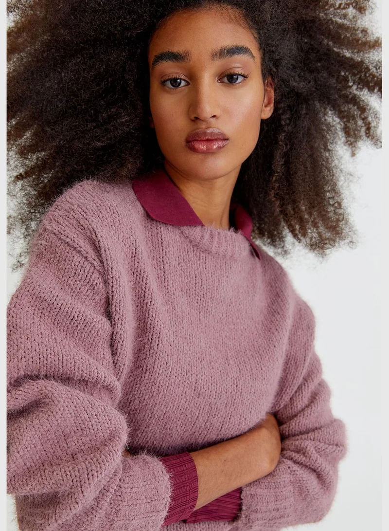 PULL&BEAR Chenille knit sweater