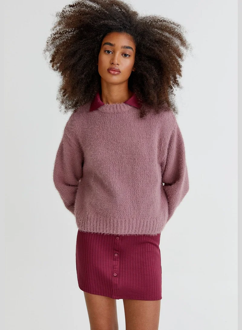PULL&BEAR Chenille knit sweater