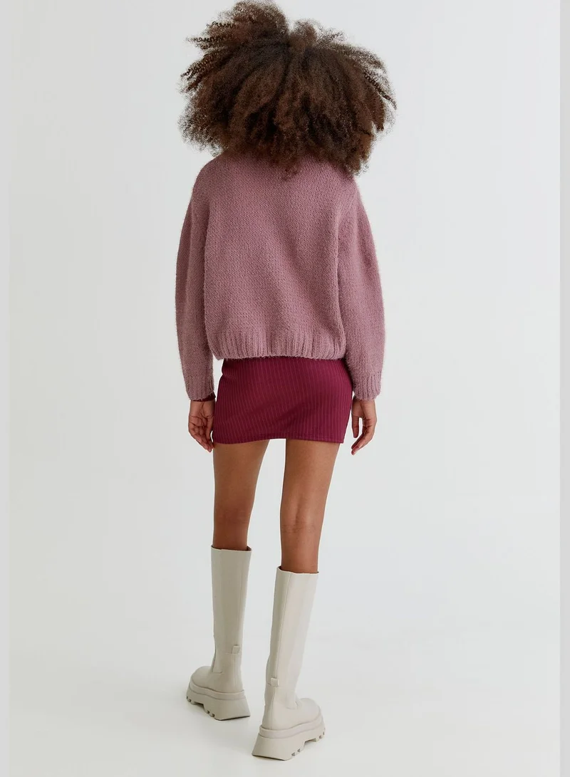 PULL&BEAR Chenille knit sweater