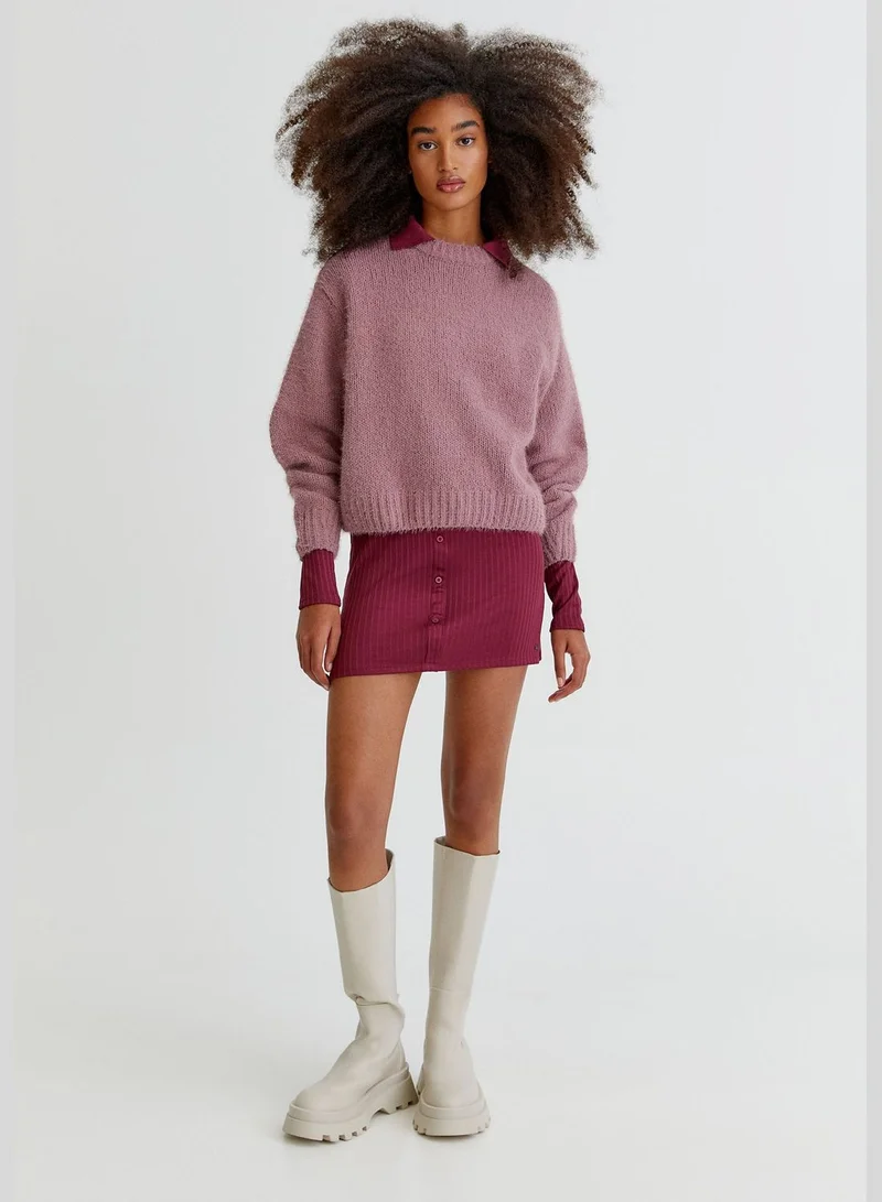 PULL&BEAR Chenille knit sweater