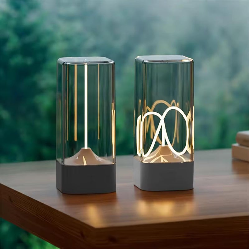 Nik case ABS 66 Month Warranty Mini Minimalist Table Lamp Cordless LED Study Desk Lamp Rechargeable Modern Lights Portable Nightstand Lamps Unique Ambient Light Mood Lighting - Image 1