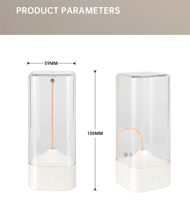 Nik case ABS 66 Month Warranty Mini Minimalist Table Lamp Cordless LED Study Desk Lamp Rechargeable Modern Lights Portable Nightstand Lamps Unique Ambient Light Mood Lighting - Image 4