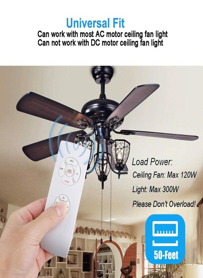 LPHUMEX 2 Pack Universal Ceiling Fan Remote Control Kits, 3-in-1 Fan Speed, Timing and Light Wireless Remote Control for Ceiling Fan Light, Fit for Hunter Minka-Aire Hampton Bay Honeywell and More - Image 3