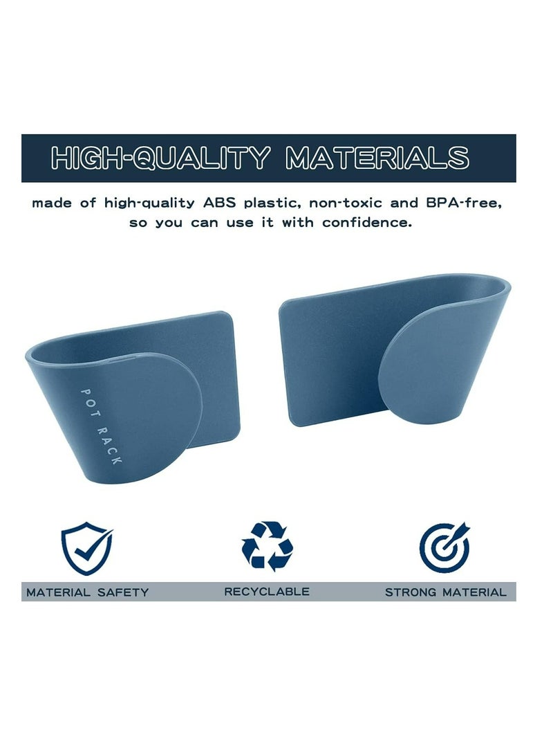 Loquat 6 Pairs of Wall Mount Pot Lid Organizer, Cabinet Door Organizer Pot Hangers for Kitchen Wall Mount, Adjustable Lid Holder (3 Colors) - Image 3