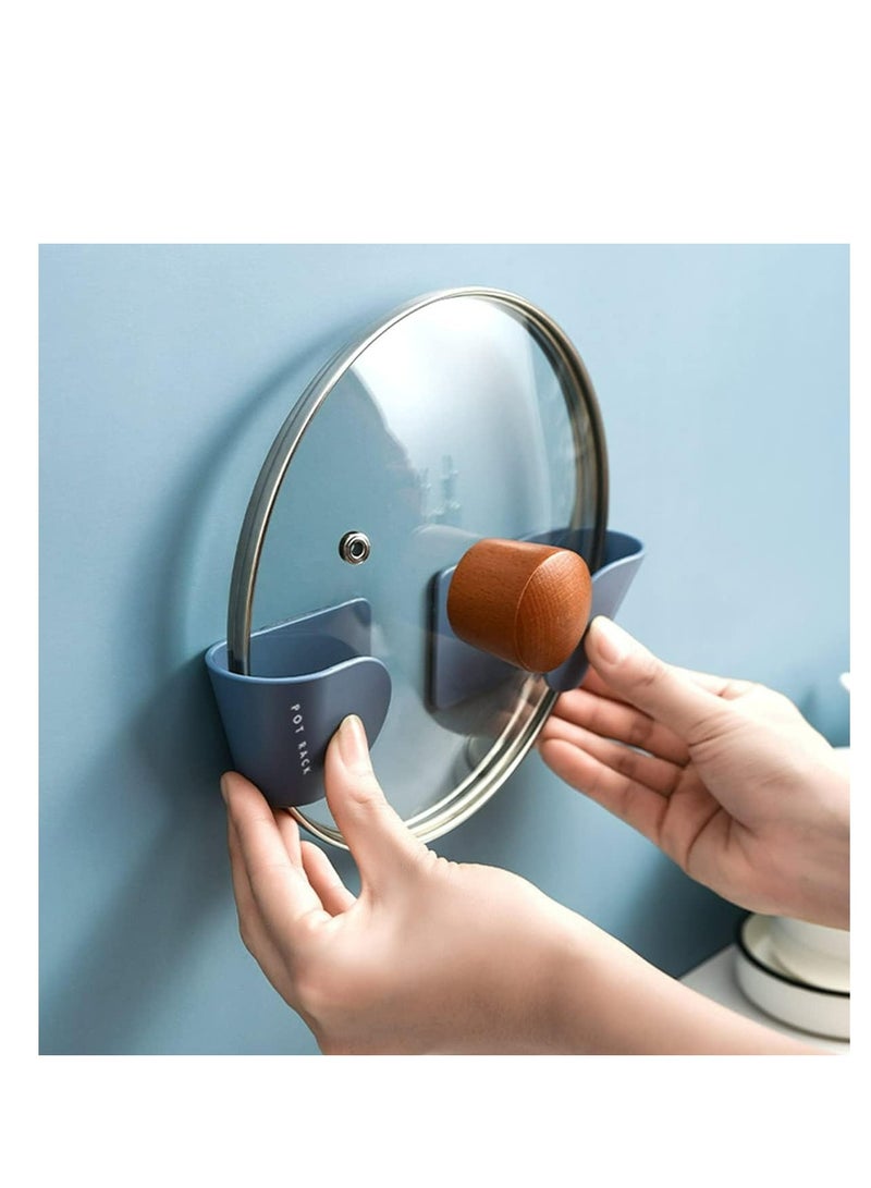 Loquat 6 Pairs of Wall Mount Pot Lid Organizer, Cabinet Door Organizer Pot Hangers for Kitchen Wall Mount, Adjustable Lid Holder (3 Colors) - Image 5