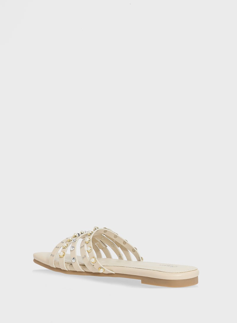 Ginger Studded Flat Sandal  - Image 3