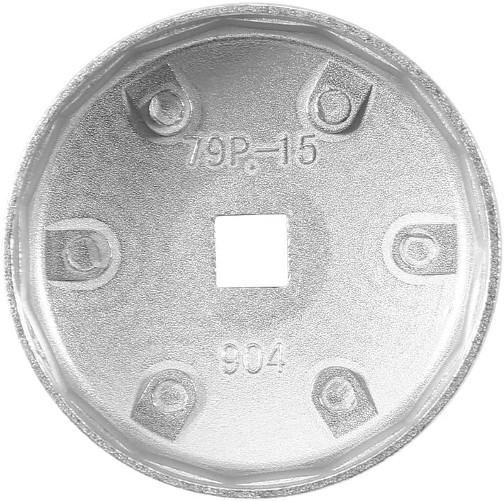 Keenso Oil Filter Wrench, 79mm 15 Flute Aluminum Oil Filter Wrench Cartridge Car Socket Remover Tool - Image 3